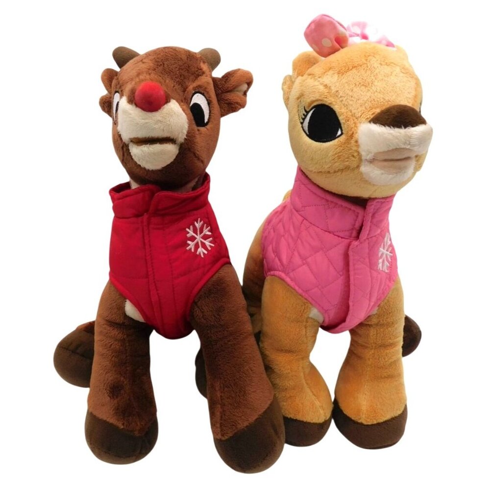 Dan Dee Rudolph the Red Nosed Reindeer Plush Rudolph Clarice Pink Red Vest 2017